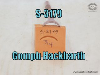 SOLD - S-3179 – Gomph Hackbarth lined and scalloped veiner stamp, 3-4 inch wide – $25.00.