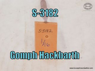 S-3182 – Gomph Hackbarth smooth seed, 1-16 inch – $25.00.