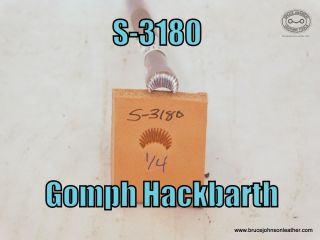 S-3180 – Gomph Hackbarth fluted cam, 1-4 inch wide at base – $25.00.