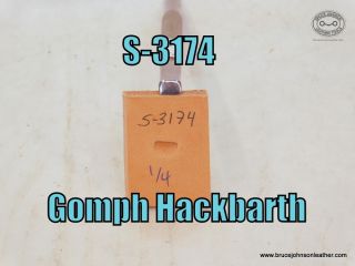 S-3174 – Gomph Hackbarth smooth beveler, 1-4 inch wide – $25.00.