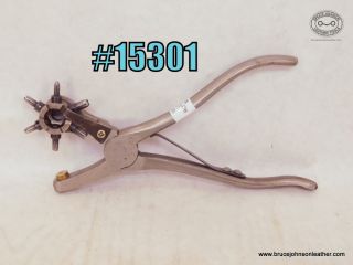 15301 – Unmarked heavy duty cast frame rotary with punch sizes #1 – #6, tubes sharpened and ready to go – $50.00.