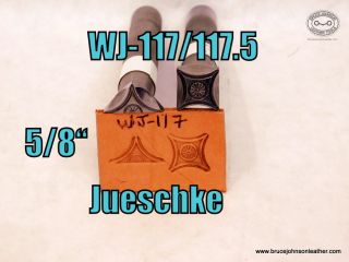 WJ-117-117.5 - Jueschke wagon wheel center block stamp, 5/8 inch - full and half stamp set - $280.00