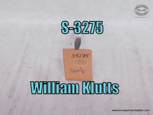 S-3275-William Klutts double and liner, 1-4X 1-2 inch – $35.00.