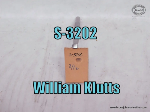 S-3202-William Klutts smooth beveler, 3-16 inch-wide – $25.00.