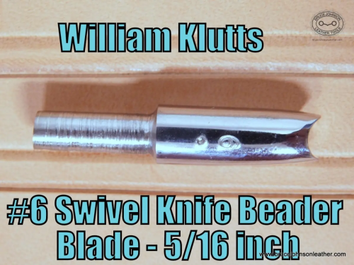 WRKBB6 – William Klutts #6 bead blade, 7-32 inch wide – $30.00.