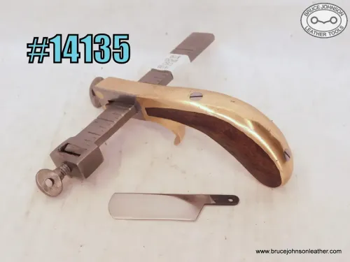 14135 – CS Osborne brass frame Newark marked drawer gauge – $150.00