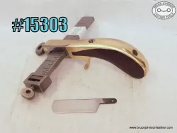 15303– CS Osborne brass frame Newark marked draw gauge – $150.00.