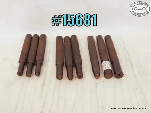 15681 – Number marked only three-piece rivet sets, Sizes 9-12-14 – all 3 sets for $120.