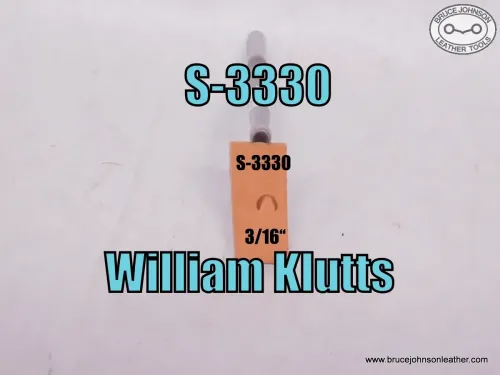 S-3330 – William Klutts mule foot, 3/16 inch – $25.00.