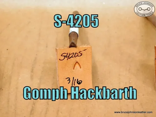 S-4205 – Gomph Hackbarth mule foot, 3/16 inch – $25.00.