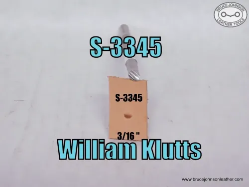 S-3345 – William Klutts undershot, lifter 3/16 inch – $35.00.