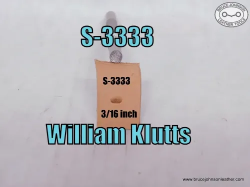 S-3333 – William Klutts checkered beveler, 3/16 inch – $35.00