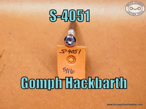S-4051 – Gomph Hackbarth flower center, 5/16 inch – $40.00.