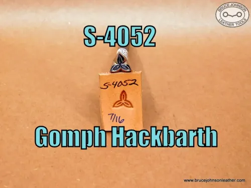 S-4052 – Gomph Hackbarth geometric stamp, 7/16 inch – $40.00.