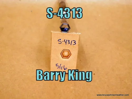 S-4313 – Barry King hexagonal geometric stamp, 5/16 inch – $45.00.