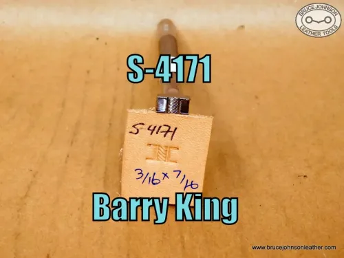 S-4171 – Barry King rope center basket stamp, 3/16 X 7/16 inch – $45.00.