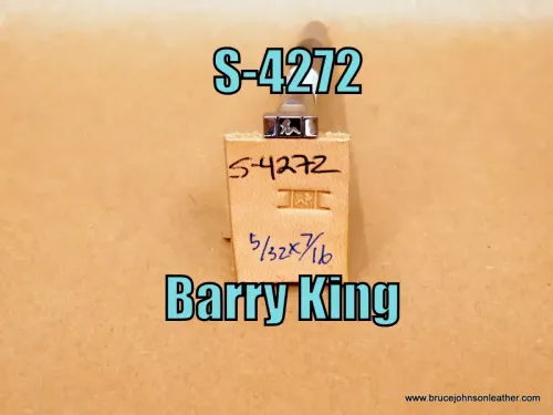 SOLD – S-4272 – Barry King mudflap girl center basket stamp, 5-32 X 7/16 inch – $60.00.