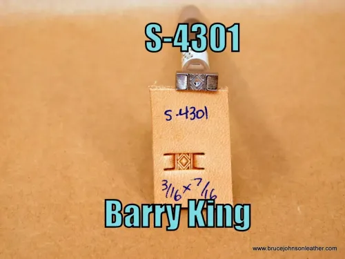 S-4301 – Barry King Southwest diamond basket stamp, 3/16 X 7/16 inch – $60.00