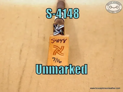S-4148 – unmarked geometric stamp, 7/16 inch – $75.00.