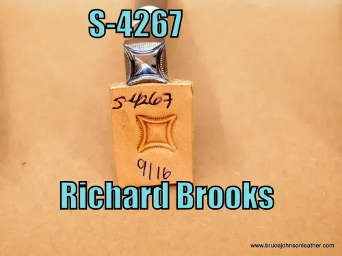 S-4267 – Richard Brooks geometric block stamp, 9/16 inch – $90.00.
