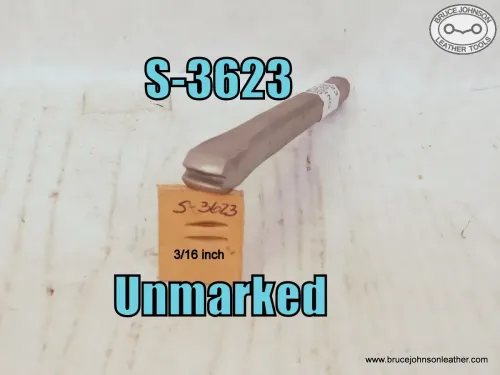 SOLD - S-3623-unmarked forged crease stamp, ridges 3/16 inch apart – $30.00