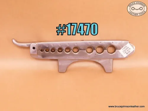 SOLD - 17470 – CS Osborne vise mounted 9 hole rein rounder, 1/8 – 9/16 inch holes – $200.00.