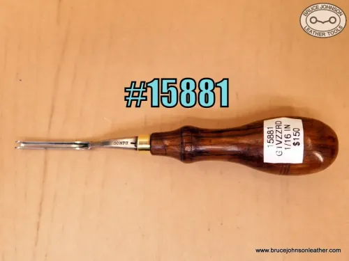 SOLD – 15881 – Gomph #1 vizzard edger, 1/16 inch of cut – $150.00.
