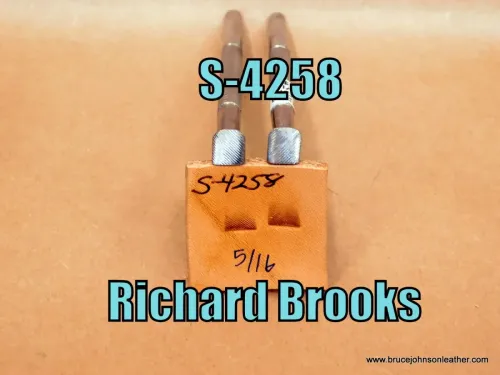 S-4258 – Richard Brooks right and left diagonal line bevel stamp set, 5/16 inch – set-$60.00.
