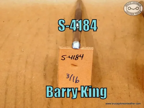 SOLD – S-4184 – Barry King checkered beveler, 3/16 inch wide – $25.00.