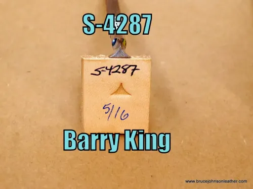 SOLD – S-4287 – Barry King ribbon border stamp, 5/16 inch wide at base – $30.00.