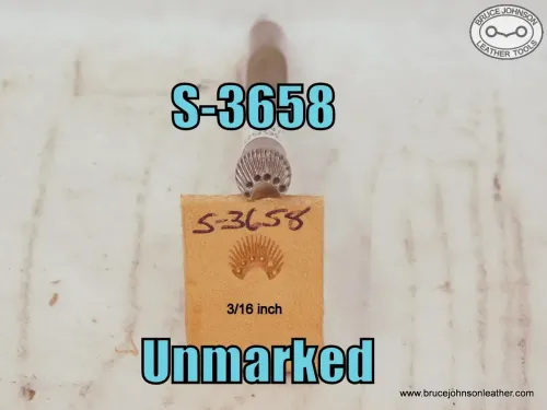 SOLD - S-3658 – unmarked border stamp, 3/16 inch wide at base – $40.00.