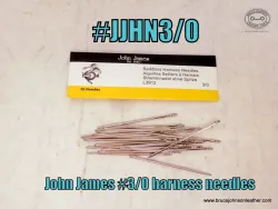 JJHN30 - John James 3-0 blunt harness hand sewing needles, 2-7/16 inches long – 25 pack – $9.00