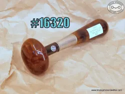 16320 – beautiful brown swirl doorknob bouncer, Bennington Clay pattern – $50.00.