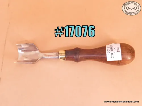 17076 – CS Osborne 1 inch wooden handle round end punch – $90.00.