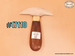 17110 – unmarked round knife, 4 inches wide, scratched ferrule, not crack – $80.00.