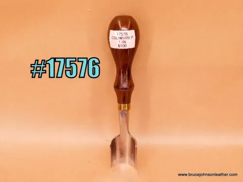 17576 – CS Osborne 1 inch wooden handle round end punch – $100.00.