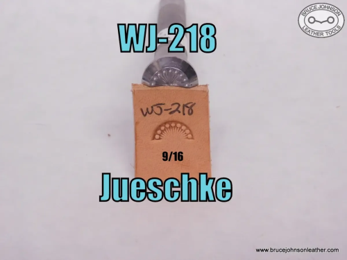 WJ – 218 – Jueschke half flower center stamp-border stamp, 9-16 inch wide – $100.00