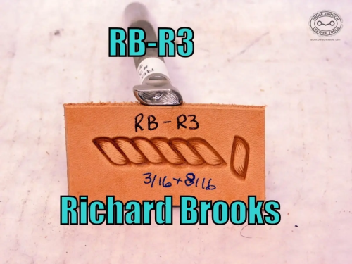 RB-R_3 – Brooks #3 rope stamp, 3-16 X 1-2 inch – $57.00.