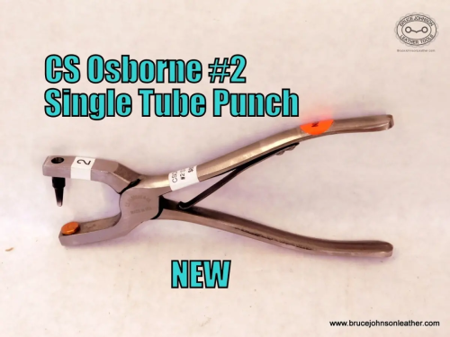 CS Osborne New #2 single tube punch, sharpened – $85.00.