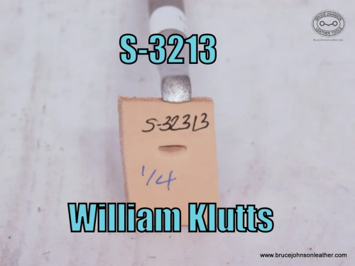 S-3213 – William Klutts checkered beveler, 1-4 inch wide – $35.00