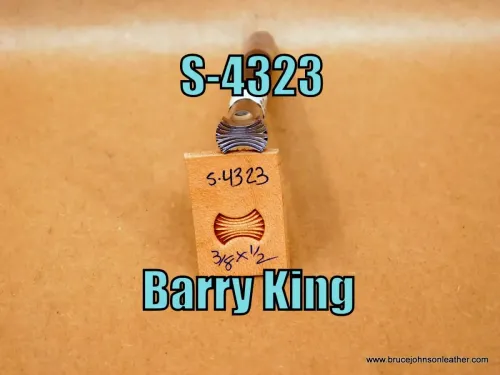 S-4323 – Barry King geometric stamp, 3/8 X 1/2 inch – $45.00.