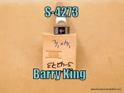 S-4273 – Barry King Texas silhouette center basket stamp, 1/4 X 1/2 inch – $60.00.