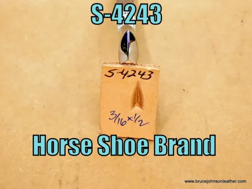 S-4243 – Horse Shoe Brand double bevel stamp, 3/16 X 1/2 inch – $60.00.