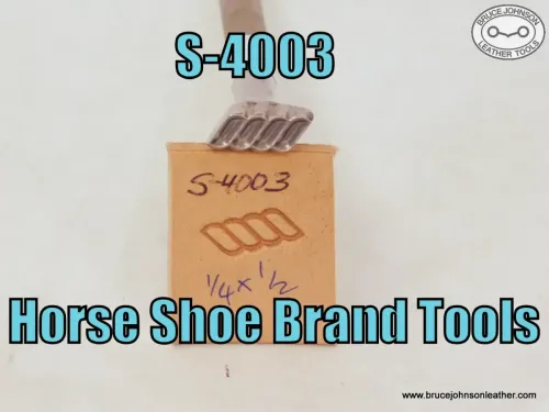 S-4003 – Horse Shoe Brand rope stamp, 1/4 X 1/2 inch – $80.00.