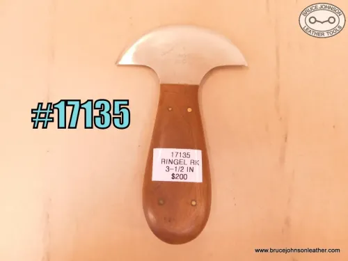SOLD – 17135 – Frank Ringel #20 round knife, 3-1/2 inch wide – $200.00.