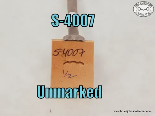 S-4007 – Unmarked wiggler stamp, 1/2 inch wide – $30.00.