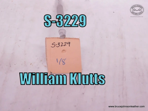 S-3229 William Klutts undershot lifter stamp, 1-8 inch – $35.00.