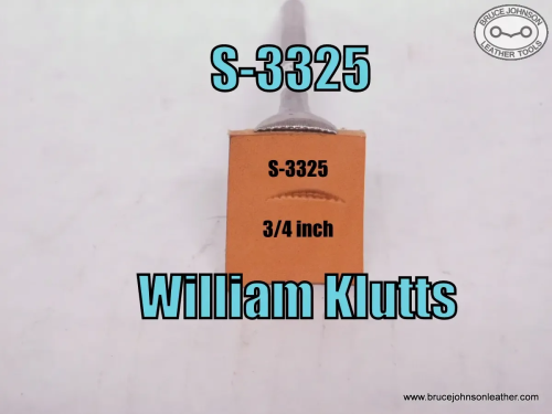 S-3325 - William Klutts lined and scalloped veiner, 3/4 inch – $35.00