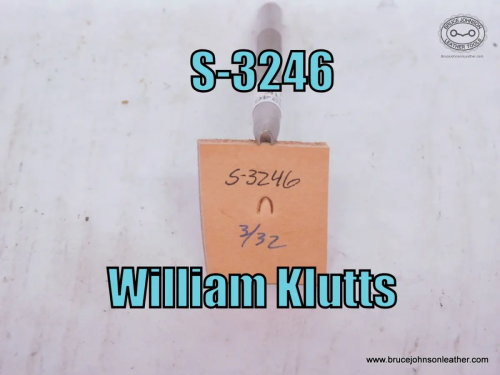 S-3246-William Klutts mule foot, 3-32 inch wide – $25.00.