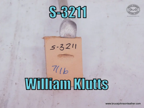 S-3211-William Klutts checkered beveler, 7-16 inch wide – $35.00.